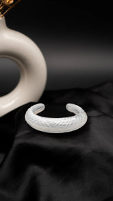 Ivory Twist Resin Bangle